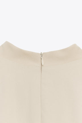 DRAPED NECK SHORT DRESS - Image 2