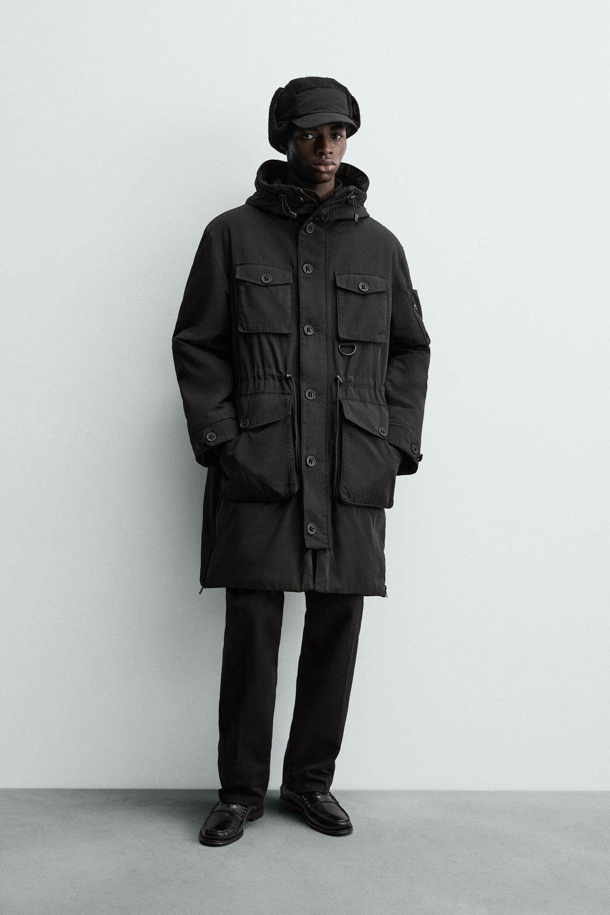 WATER-REPELLENT PADDED TECHNICAL PARKA - Image 1