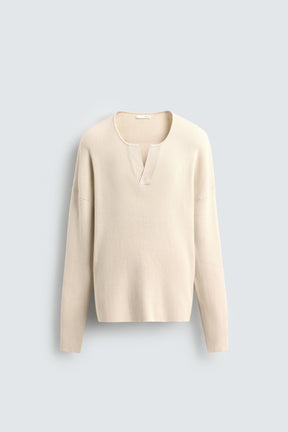 TEXTURED RELAXED FIT SWEATER - Image 7