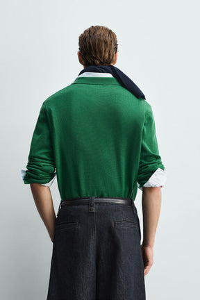 WOOL KNIT POLO SHIRT - Image 3