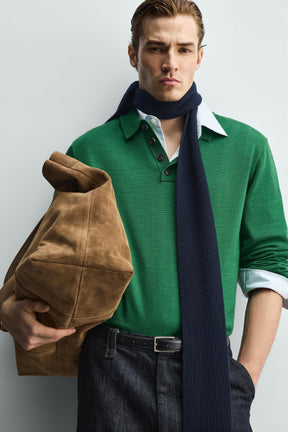 WOOL KNIT POLO SHIRT - Image 5