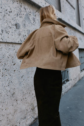 100% LEATHER SHIRT COLLAR JACKET - Image 4