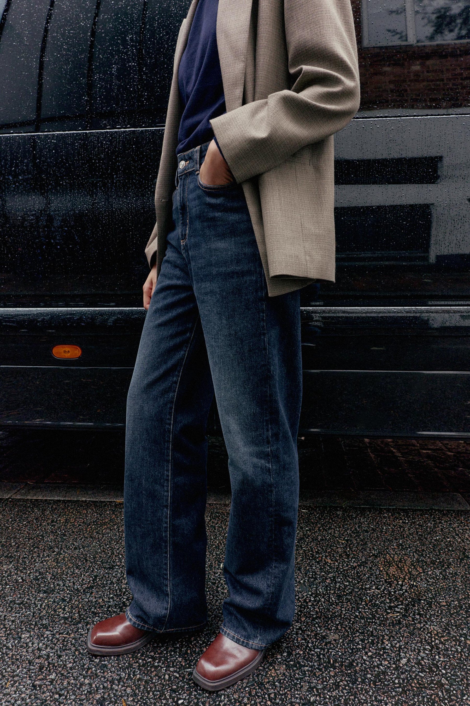 Straight High-Waist Full Length