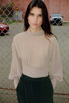 Georgette Bodysuit with Detail