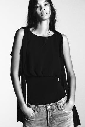 Georgette Bodysuit with Bows