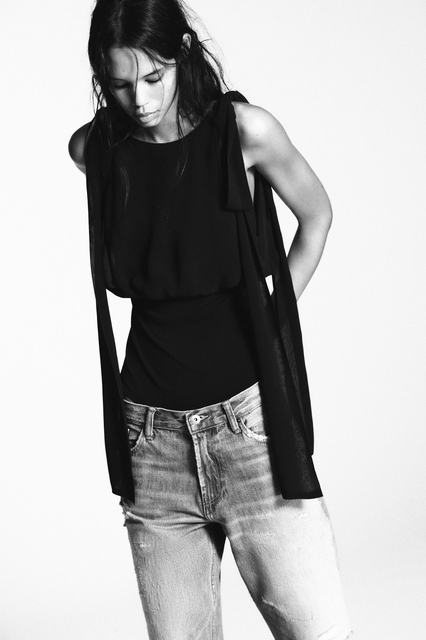 Georgette Bodysuit with Bows