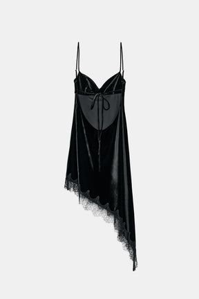VELVET LACE MIDI DRESS - Image 5