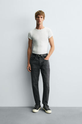 SLIM FIT CROPPED JEANS - Image 1