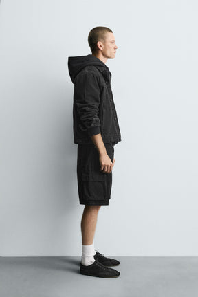 DENIM CARGO BERMUDA SHORTS - Image 4