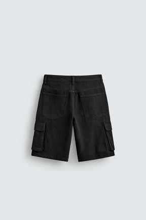 DENIM CARGO BERMUDA SHORTS - Image 7