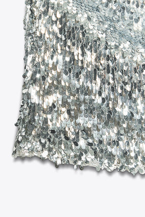 Sequinned Halter Top