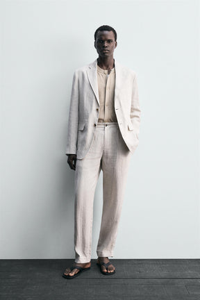 100% LINEN SUIT TROUSERS - Image 1