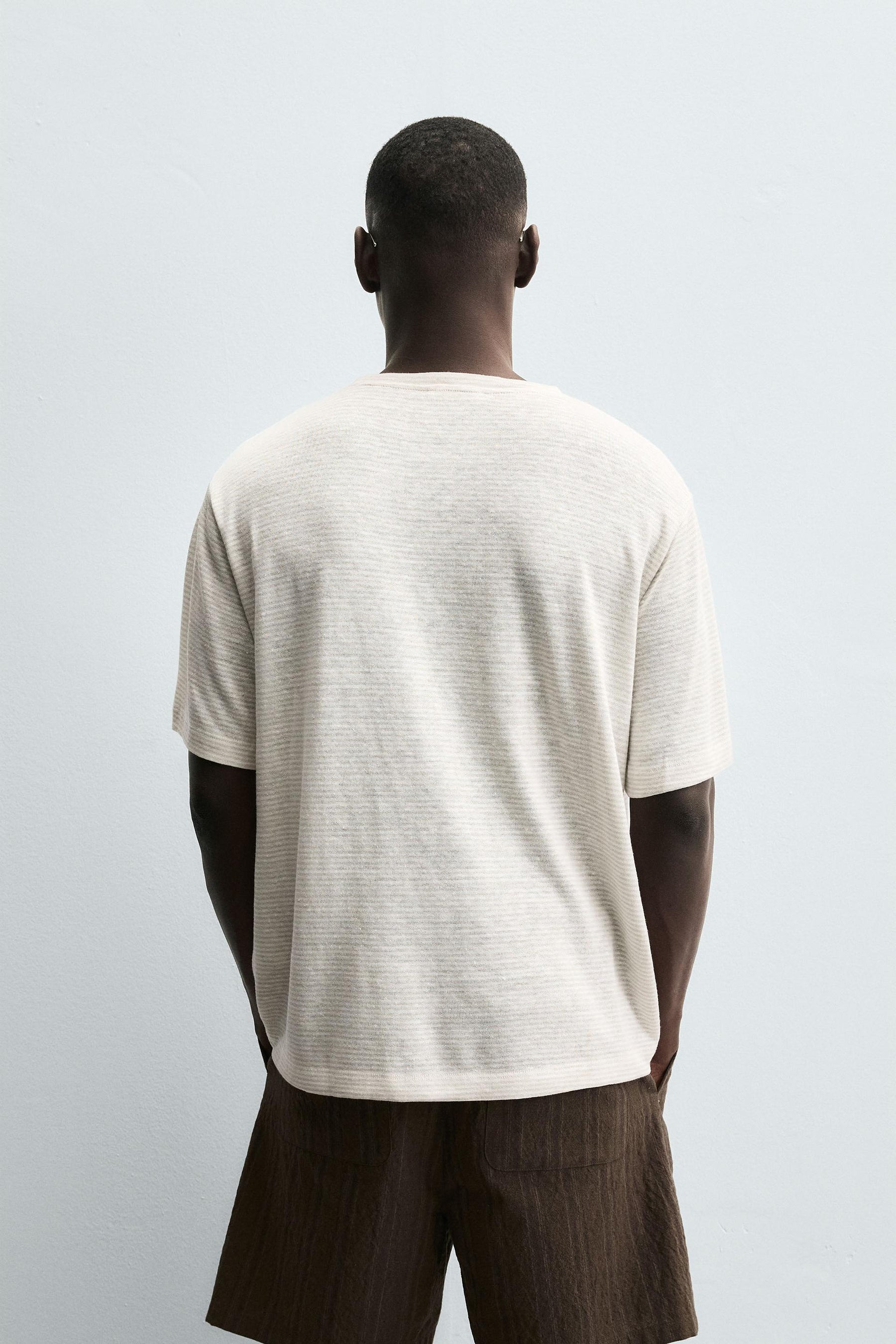 HEMP - VISCOSE STRIPED T-SHIRT - Image 3