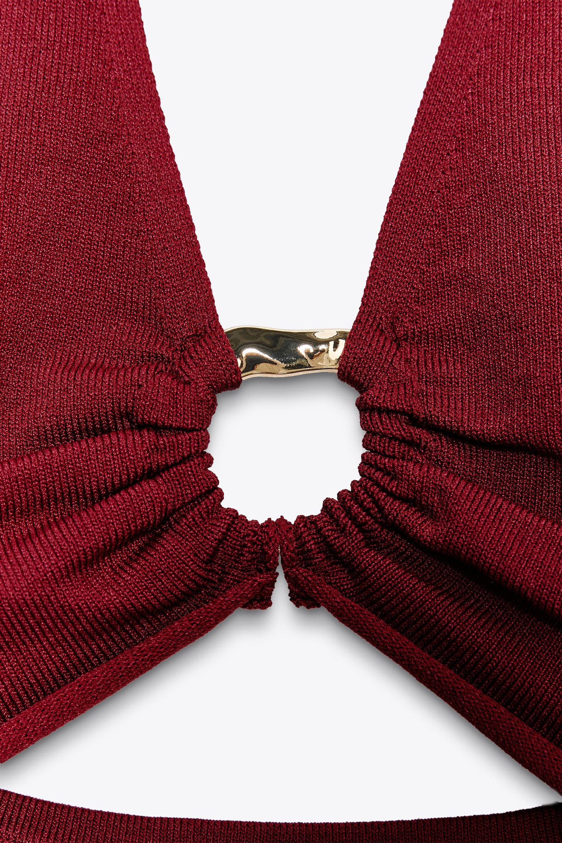 CUT OUT KNIT MIDI DRESS - Image 7