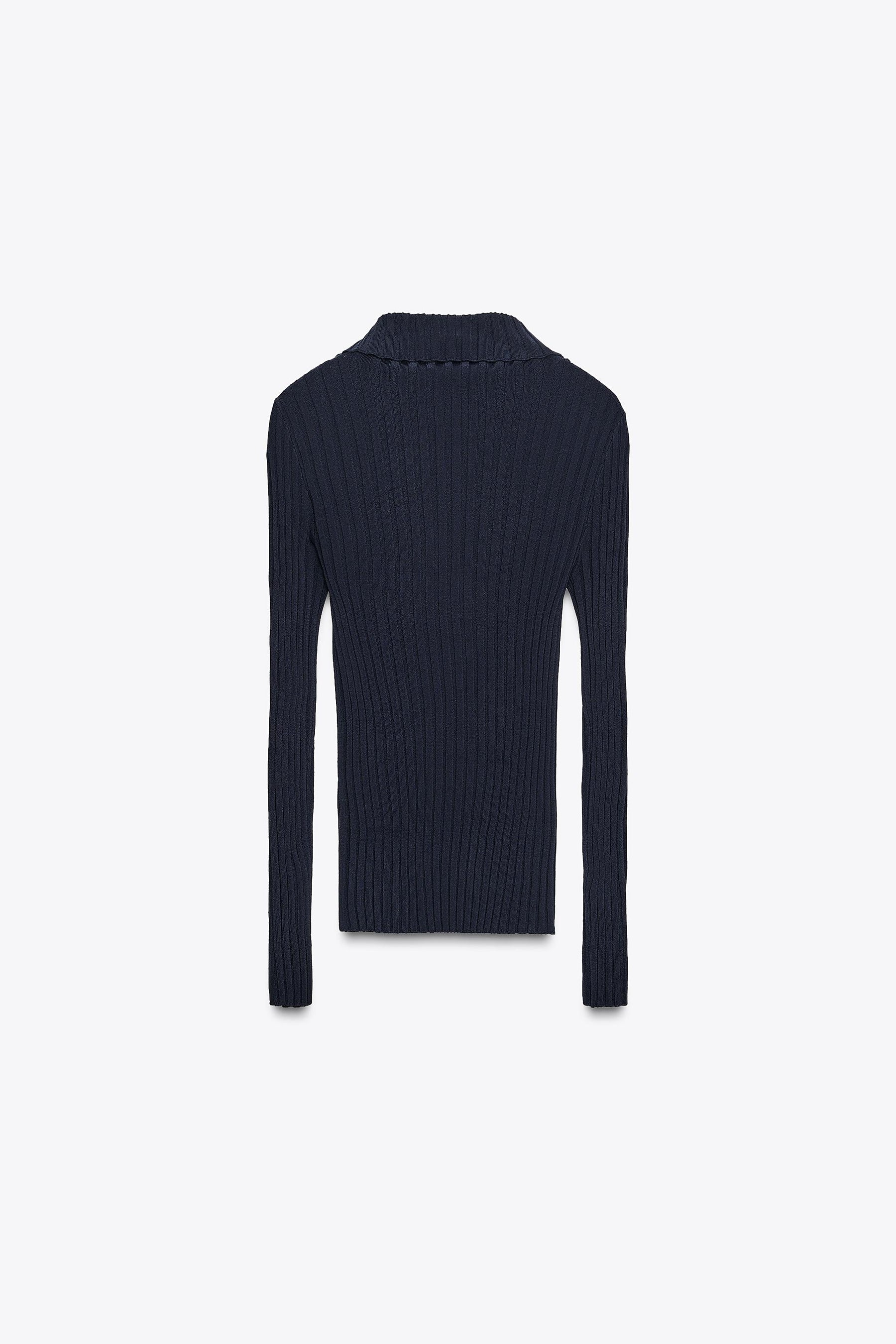 RIBBED KNIT POLO SHIRT - Image 5
