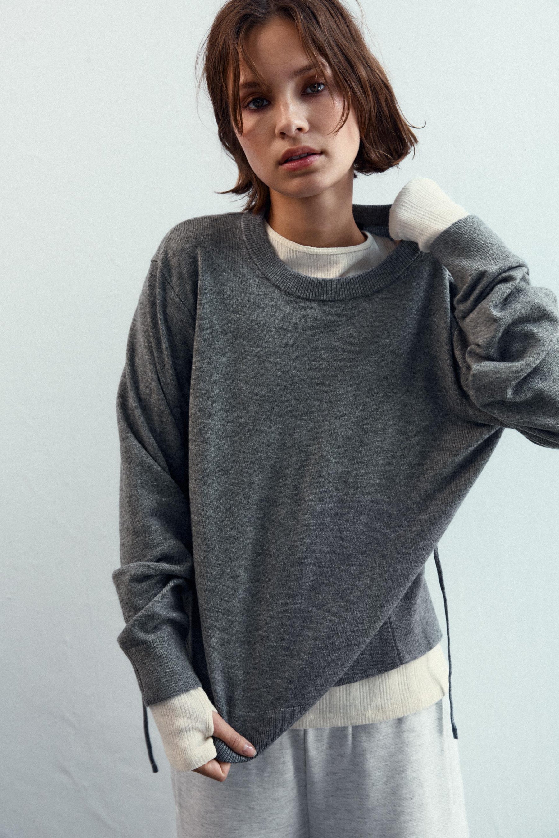 KNIT JUMPER WITH LACE-UP OPEN BACK - Image 3