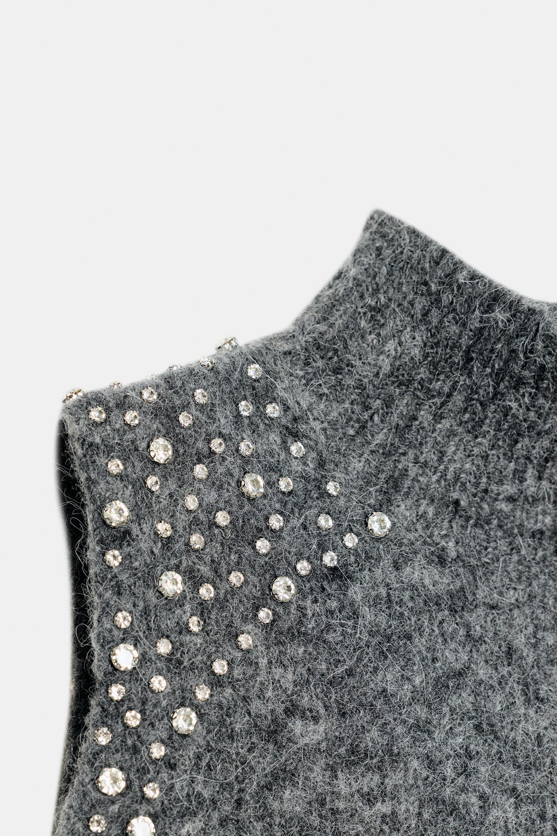 WOOL BLEND TOP WITH RHINESTONE BEADS - Image 7