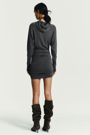 HOODIE KNIT MINI DRESS - Image 4