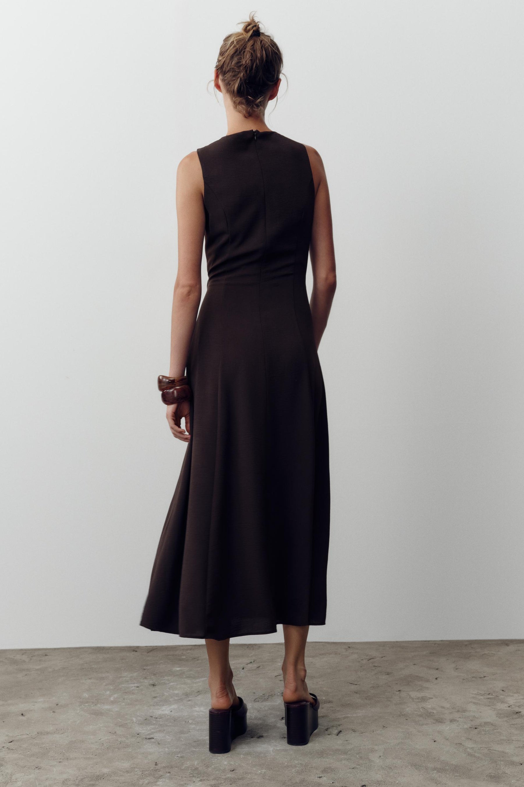 MIDI DRESS WITH BELT - Image 4