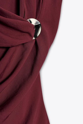 GOLD APPLIQUÉ MIDI DRESS - Image 8