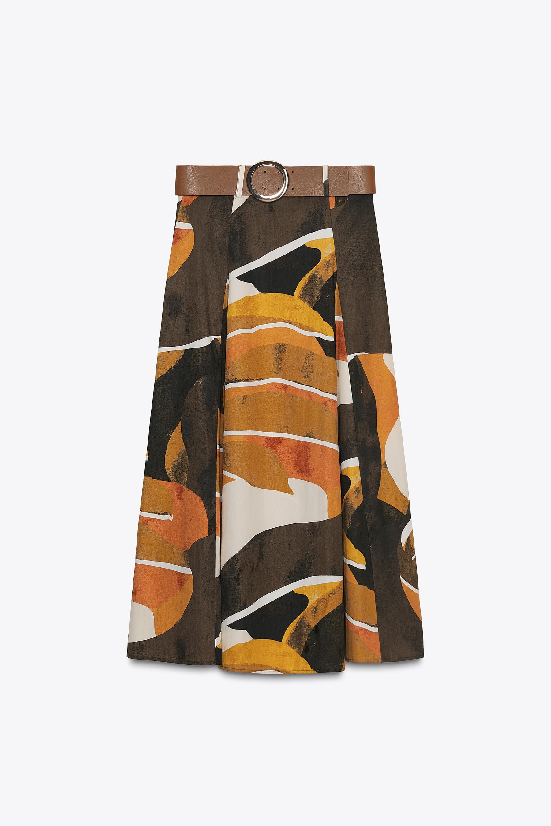 PRINTED POPLIN SKIRT