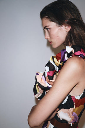 PRINTED POPLIN MIDI DRESS - Image 4