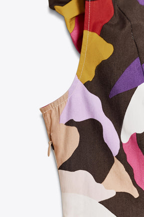 PRINTED POPLIN MIDI DRESS - Image 9