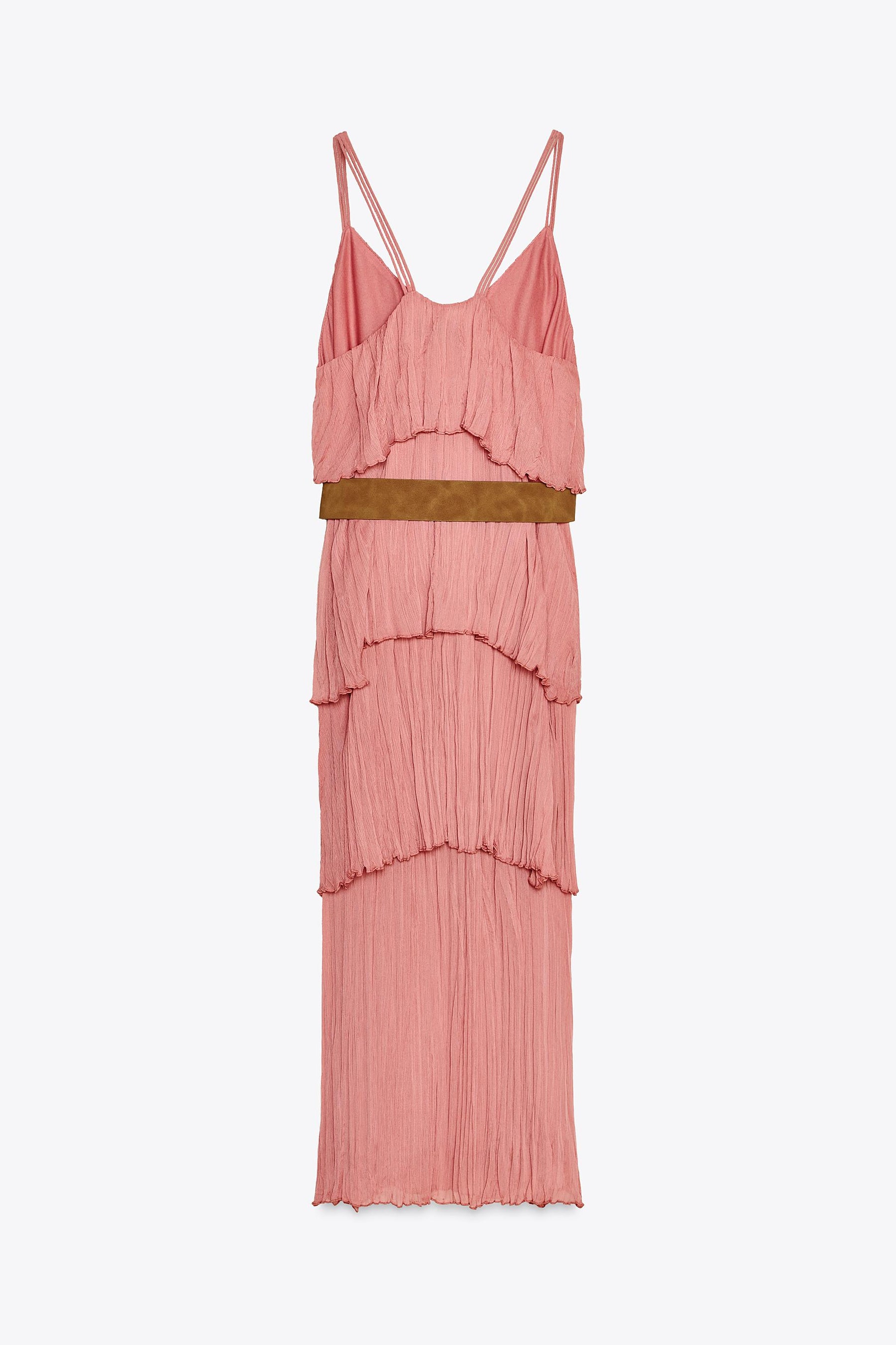 MIDI DRESS WITH RUFFLES AND BELT - Image 7