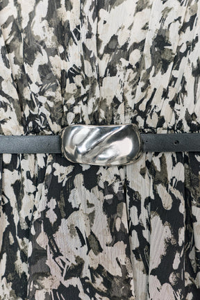 PRINTED MINI DRESS WITH BELT - Image 6