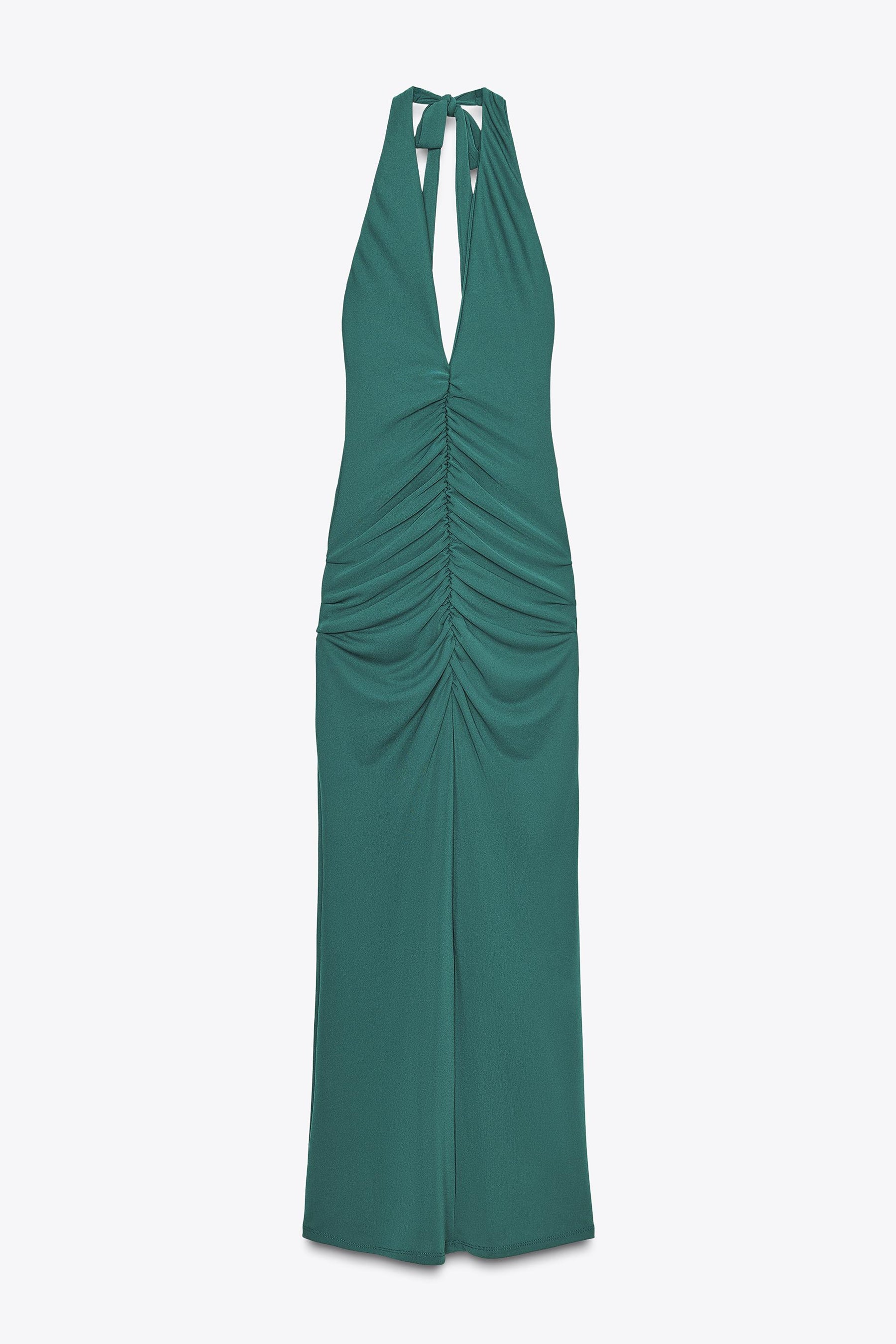 GATHERED HALTERNECK MAXI DRESS - Image 7