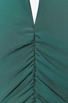 GATHERED HALTERNECK MAXI DRESS - Image 8