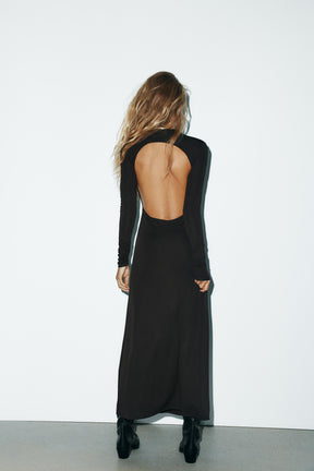 OPEN BACK CREPE DRESS - Image 4