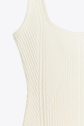 TEXTURED STRAPPY BODYSUIT