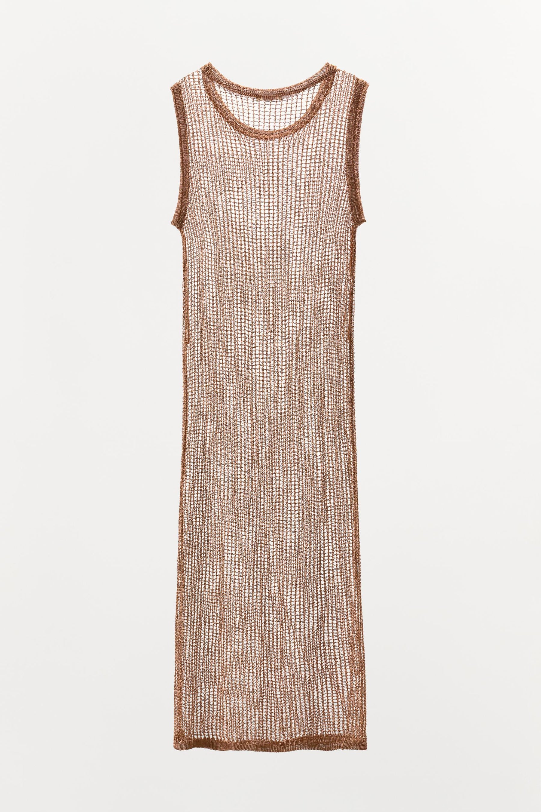 METALLIC THREAD MESH DRESS - Image 4