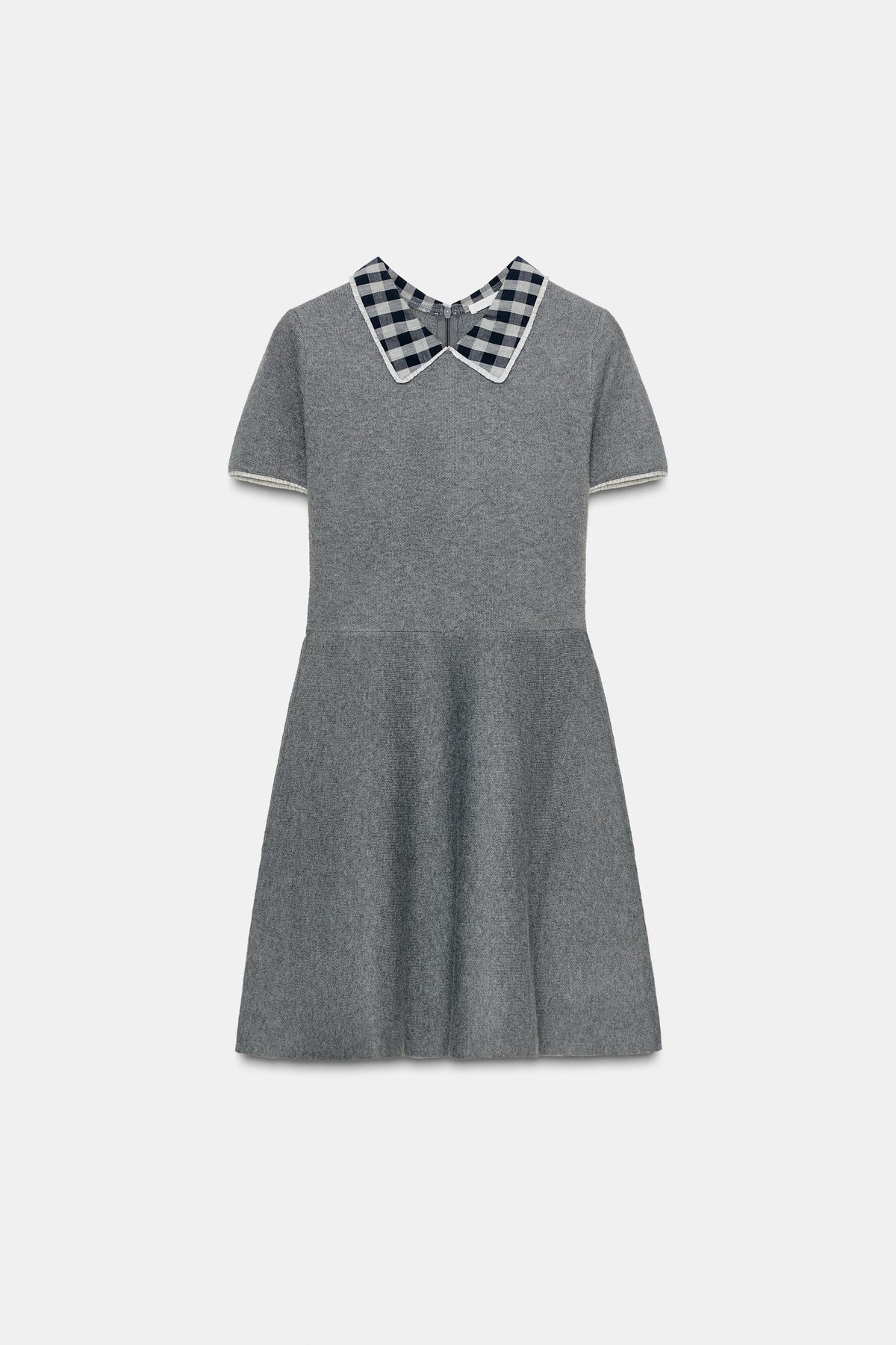 CONTRAST COLLAR DRESS - Image 1