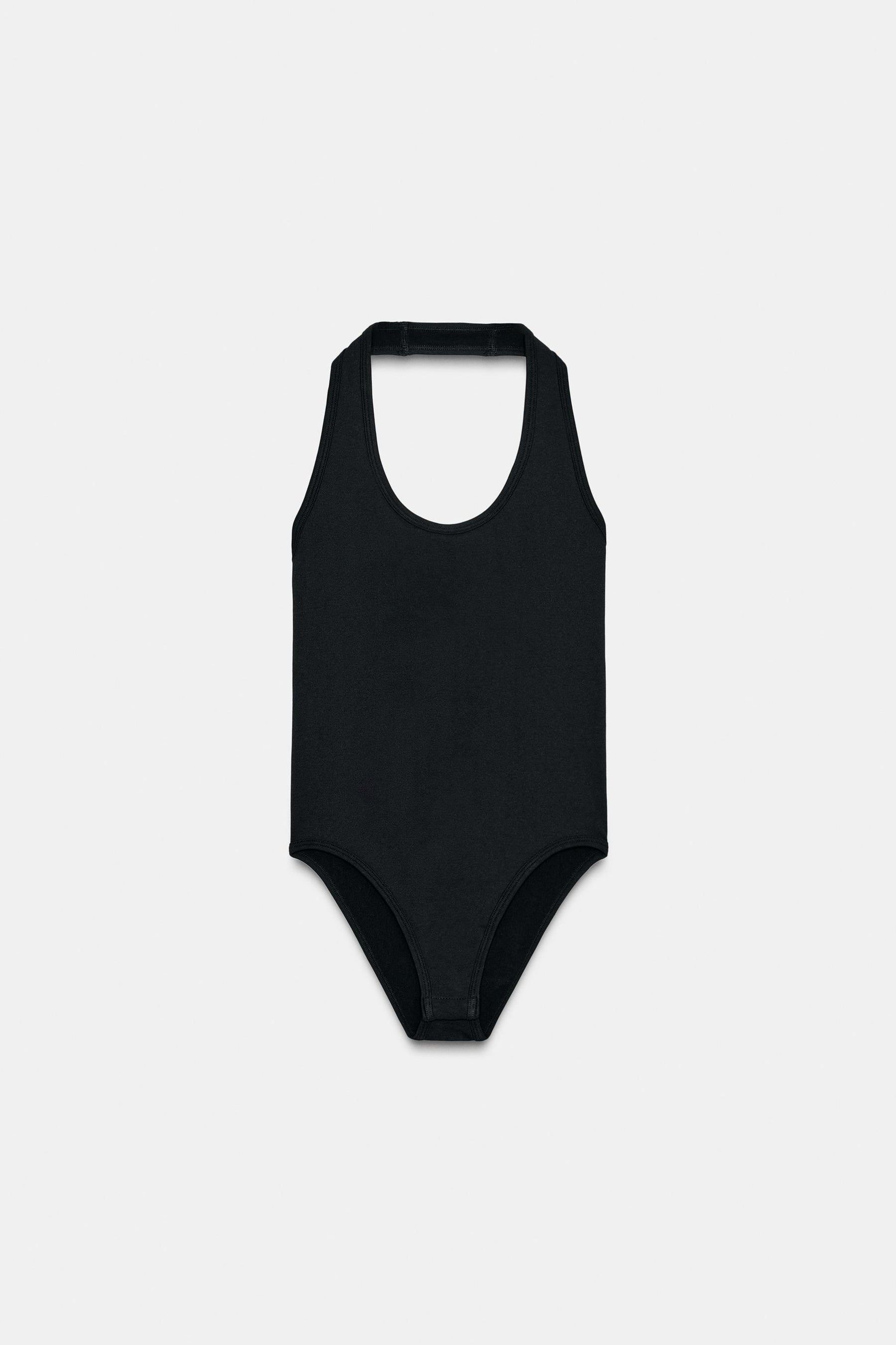 SEAMLESS HALTER BODYSUIT