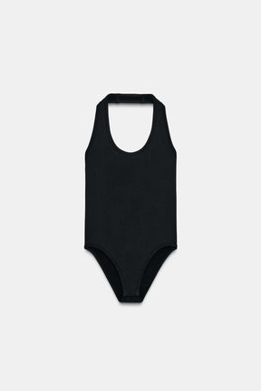 SEAMLESS HALTER BODYSUIT