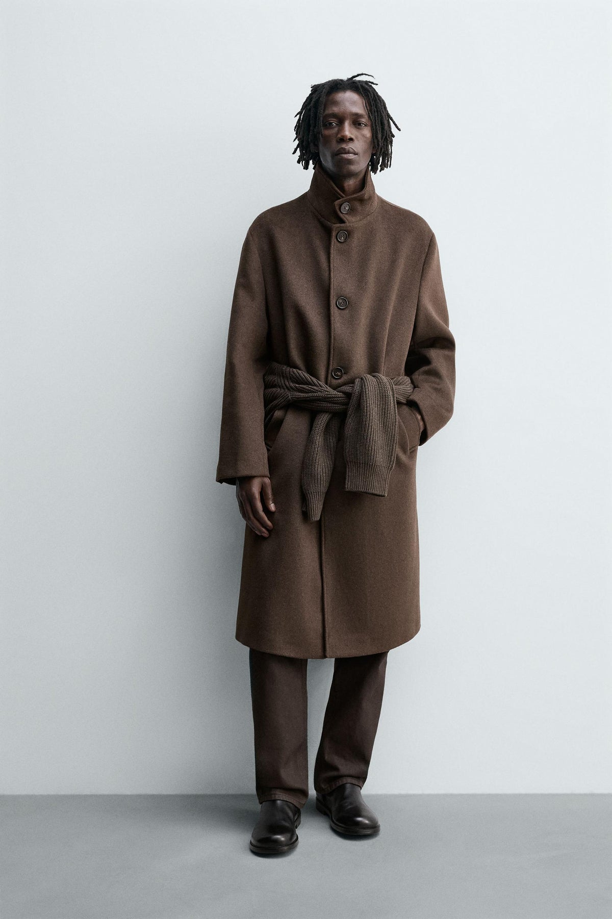 TEXTURED WOOL COAT - Image 1