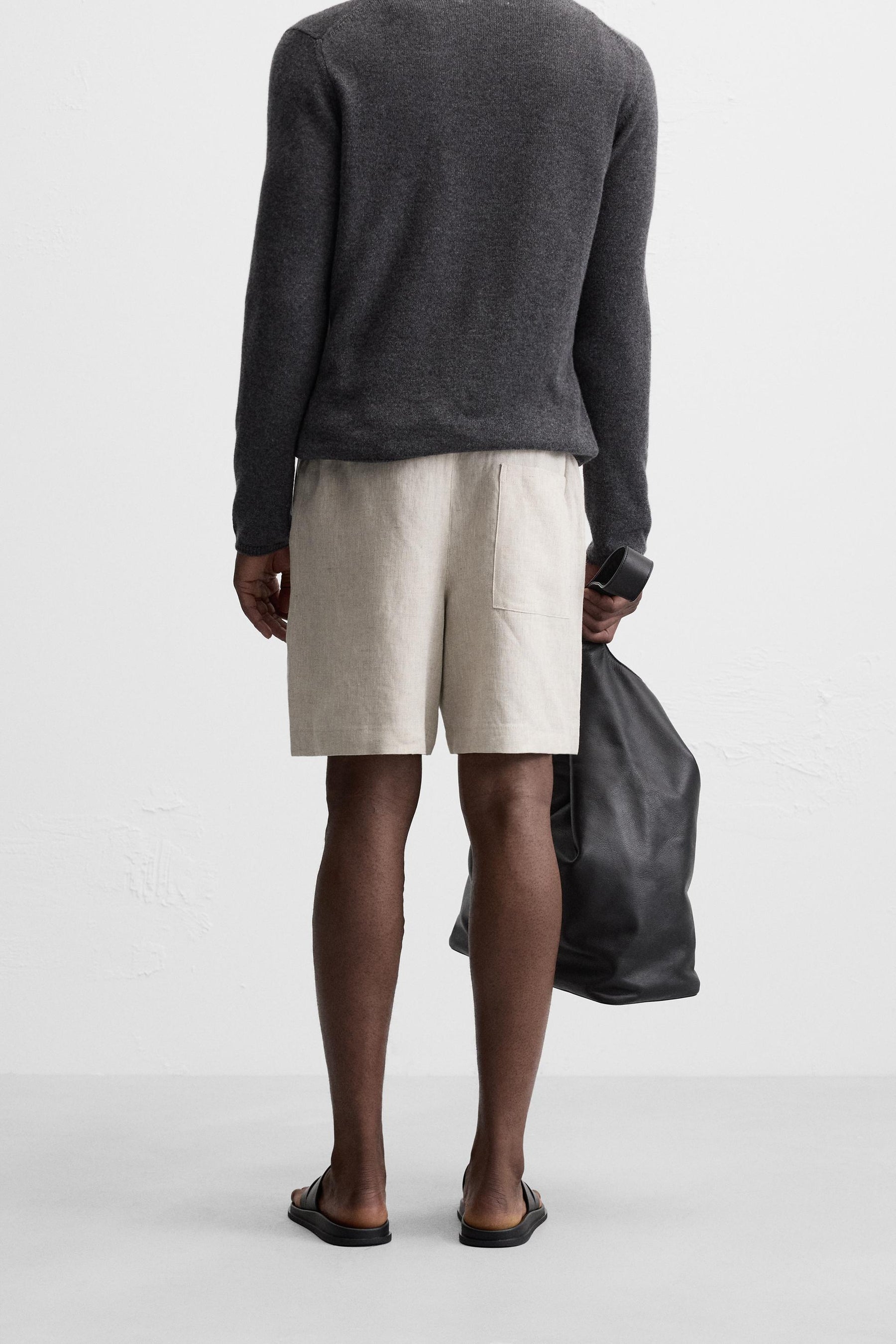 100% LINEN BERMUDA SHORTS - Image 3