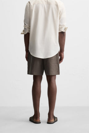 100% LINEN BERMUDA SHORTS - Image 3