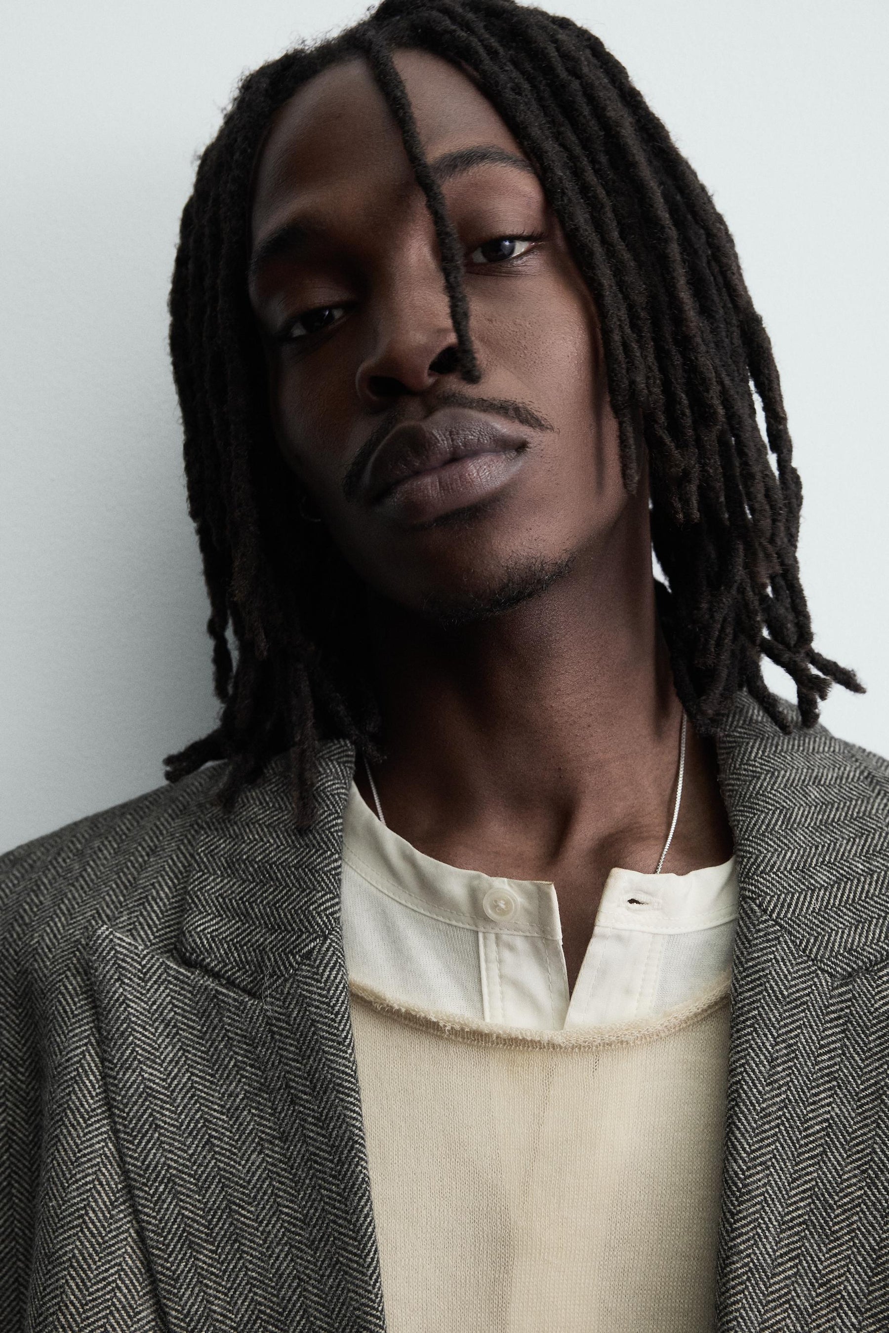 HERRINGBONE WOOL BLEND SUIT BLAZER - Image 6