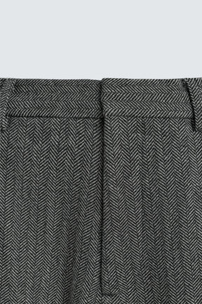 HERRINGBONE TEXTURED SUIT TROUSERS WITH WOOL - Image 9
