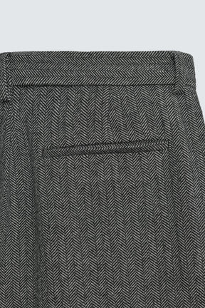 HERRINGBONE TEXTURED SUIT TROUSERS WITH WOOL - Image 10
