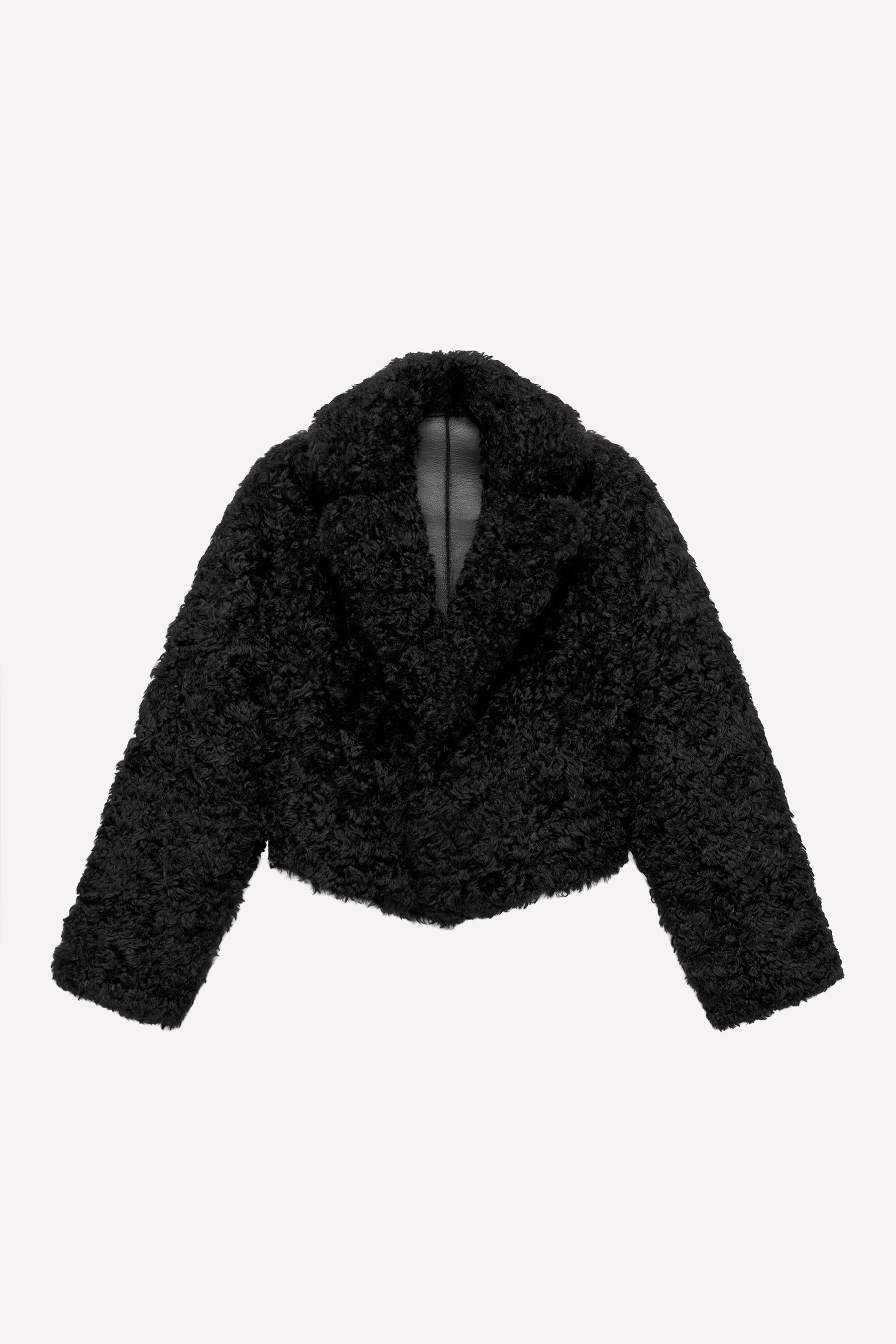 Reversible leather effect jacket