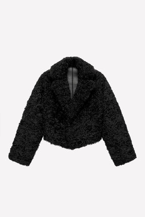 Reversible leather effect jacket