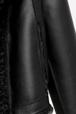 Reversible leather effect jacket