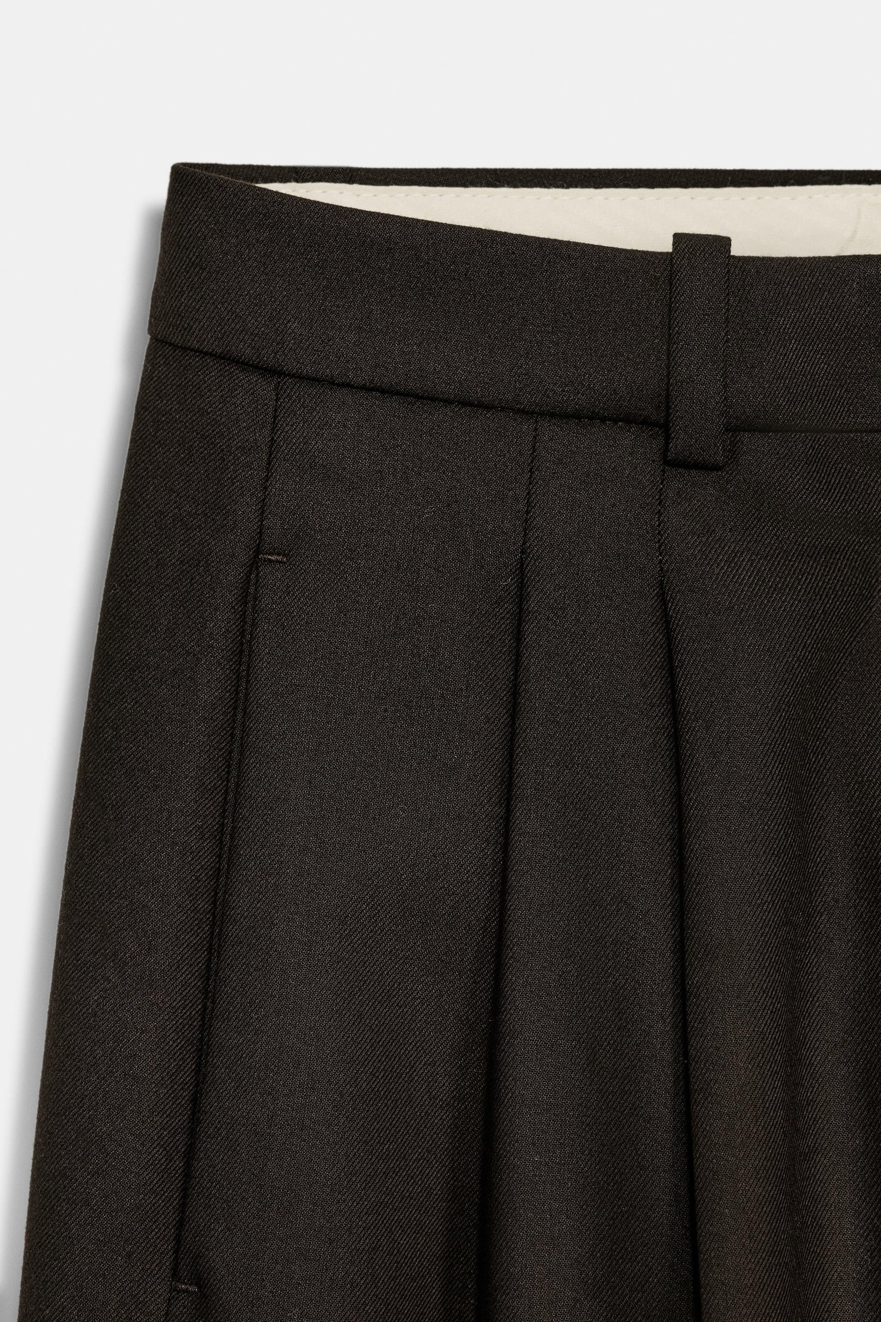 Wide-Leg Trousers with Pleats