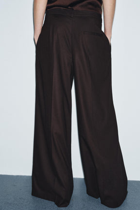 Wide-Leg Trousers with Pleats