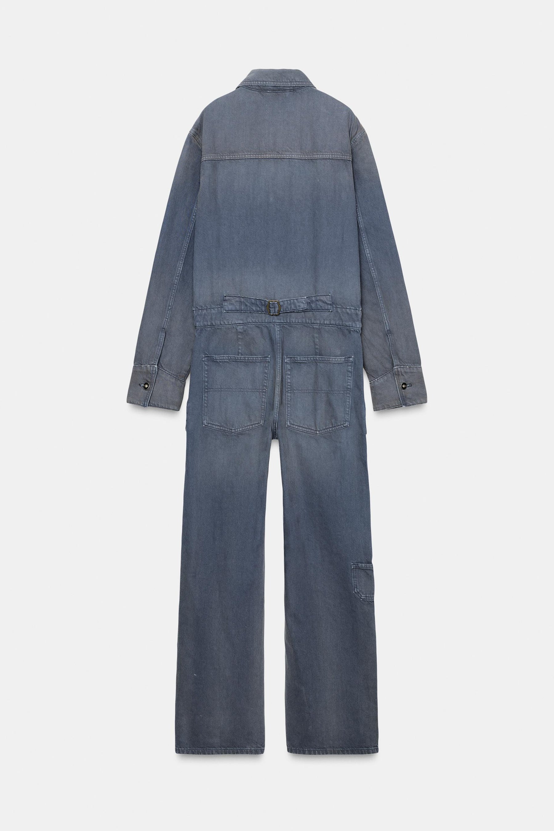 WASHED DENIM JUMPSUIT