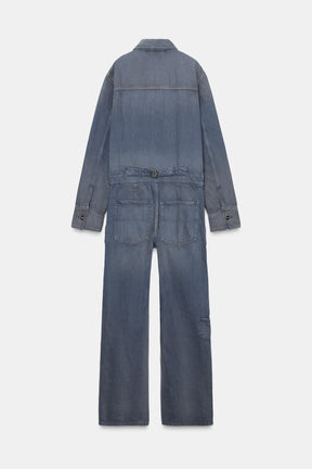 WASHED DENIM JUMPSUIT